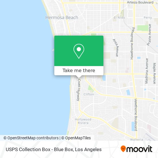 Mapa de USPS Collection Box - Blue Box