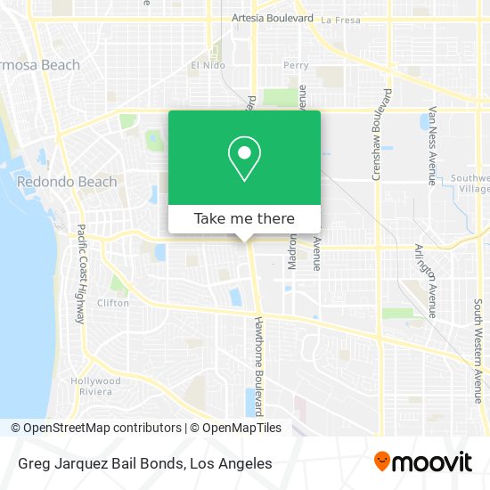 Mapa de Greg Jarquez Bail Bonds