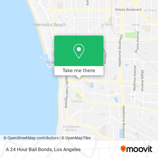 A 24 Hour Bail Bonds map