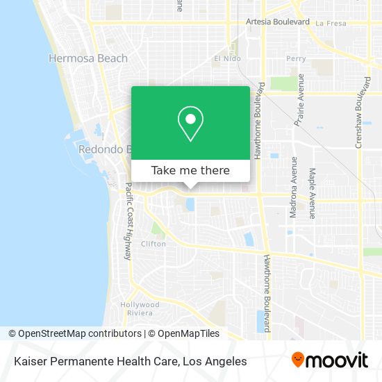 Mapa de Kaiser Permanente Health Care