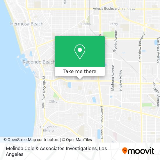 Melinda Cole & Associates Investigations map