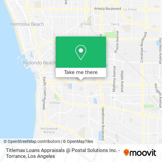 Titlemax Loans Appraisals @ Postal Solutions Inc. - Torrance map