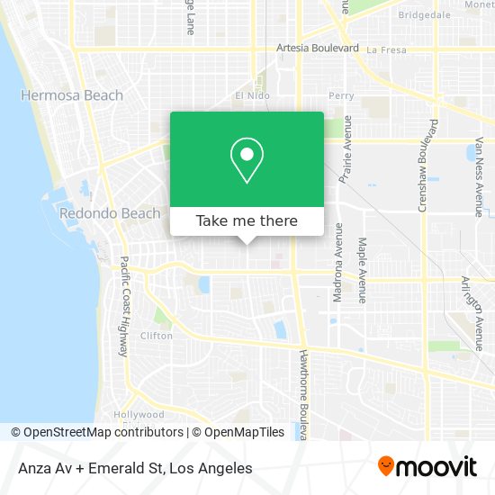 Mapa de Anza Av + Emerald St