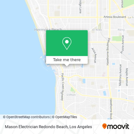 Mason Electrician Redondo Beach map