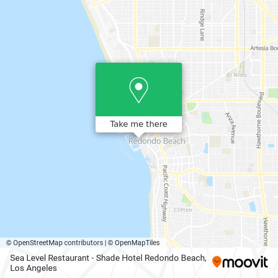 Mapa de Sea Level Restaurant - Shade Hotel Redondo Beach