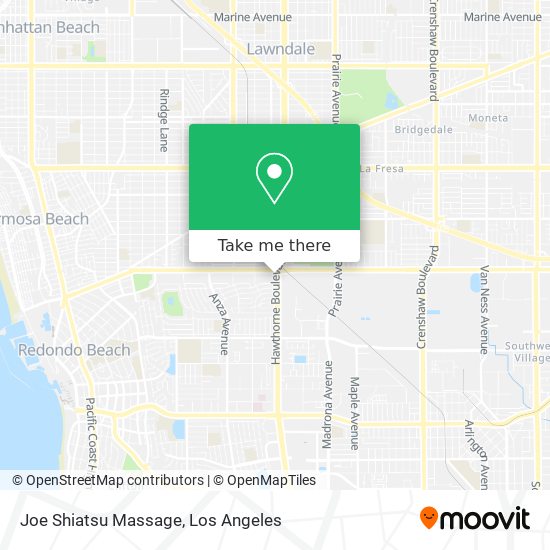 Joe Shiatsu Massage map