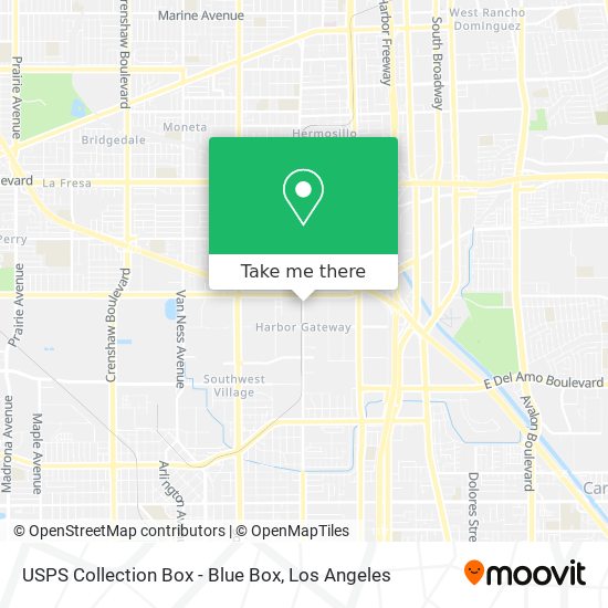 Mapa de USPS Collection Box - Blue Box