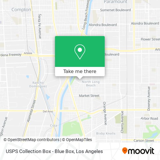 Mapa de USPS Collection Box - Blue Box