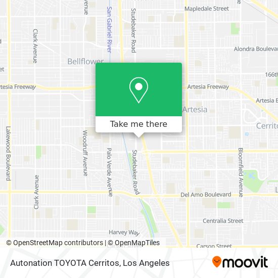 Mapa de Autonation TOYOTA Cerritos