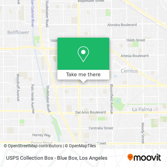 USPS Collection Box - Blue Box map