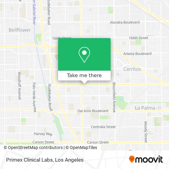 Primex Clinical Labs map