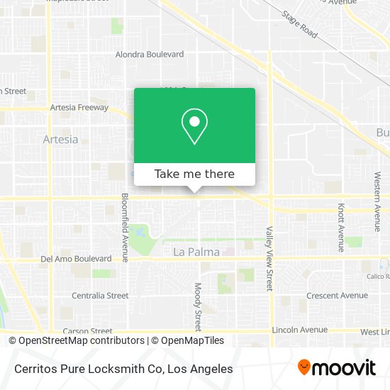 Cerritos Pure Locksmith Co map