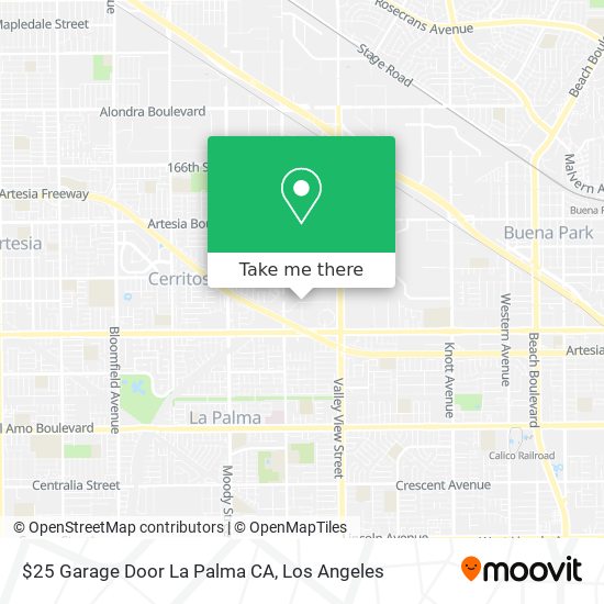 $25 Garage Door La Palma CA map