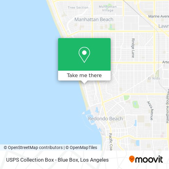 Mapa de USPS Collection Box - Blue Box