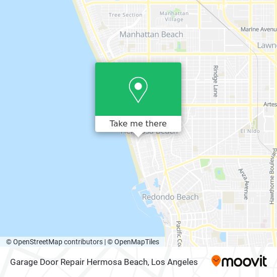 Garage Door Repair Hermosa Beach map