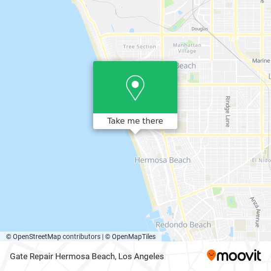 Mapa de Gate Repair Hermosa Beach