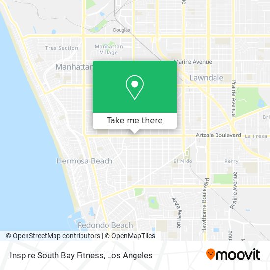 Inspire South Bay Fitness map