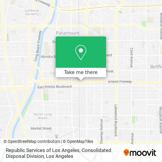 Mapa de Republic Services of Los Angeles, Consolidated Disposal Division