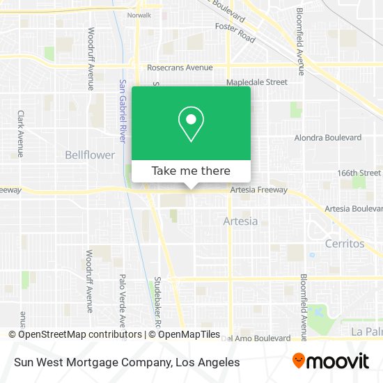 Sun West Mortgage Company map