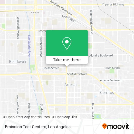 Emission Test Centers map