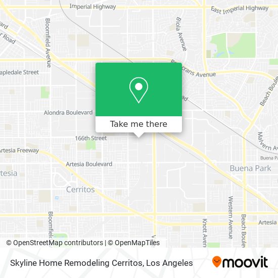 Skyline Home Remodeling Cerritos map