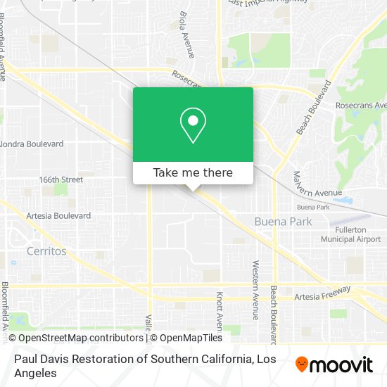 Paul Davis Restoration of Southern California map