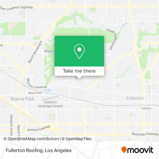 Mapa de Fullerton Roofing