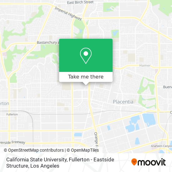 California State University, Fullerton - Eastside Structure map