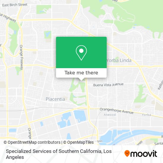 Specialized Services of Southern California map