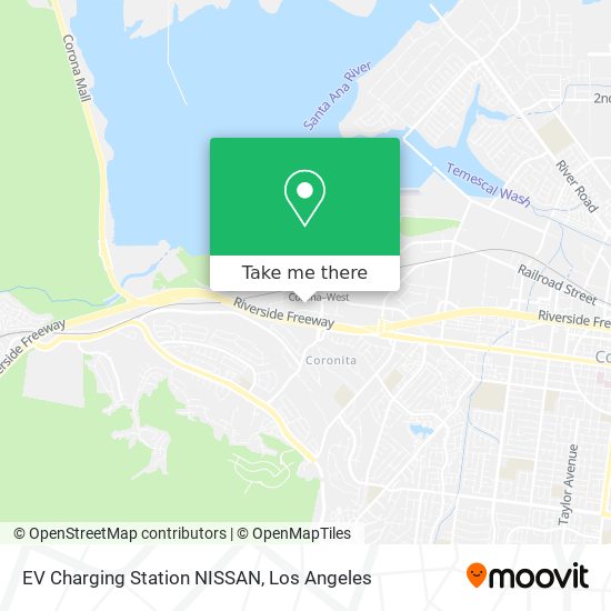 EV Charging Station NISSAN map