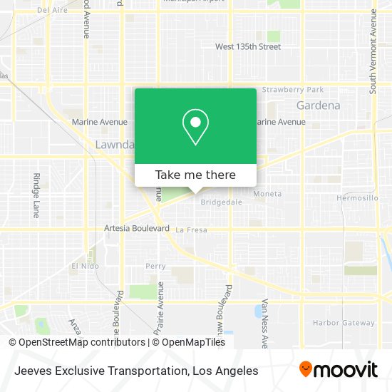 Jeeves Exclusive Transportation map