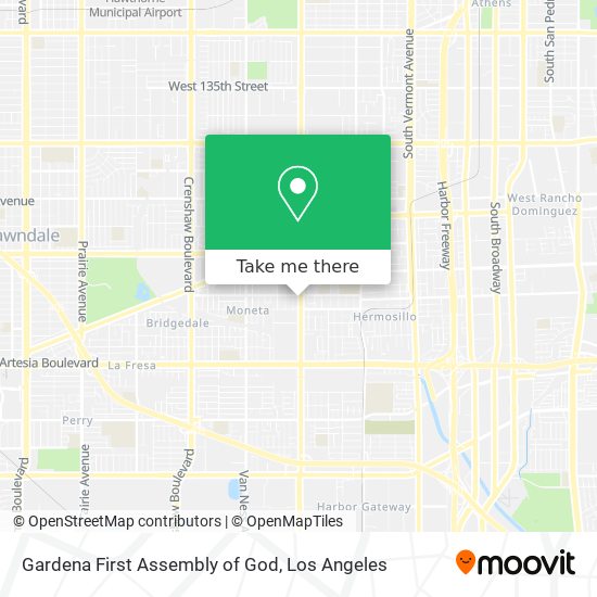 Gardena First Assembly of God map