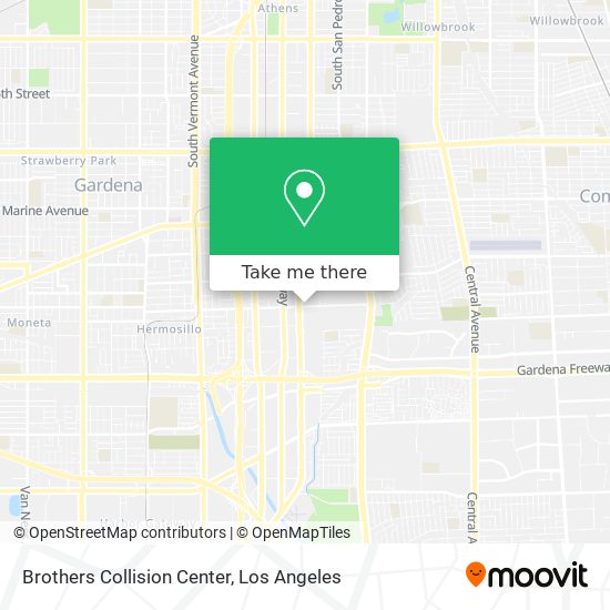 Brothers Collision Center map