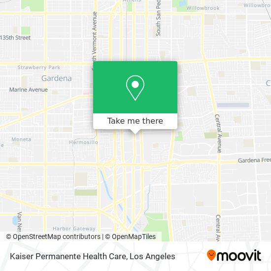 Kaiser Permanente Health Care map