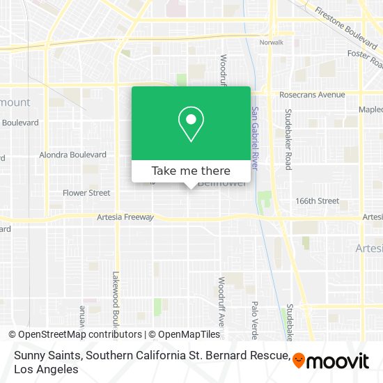 Sunny Saints, Southern California St. Bernard Rescue map