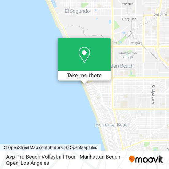 Avp Pro Beach Volleyball Tour - Manhattan Beach Open map