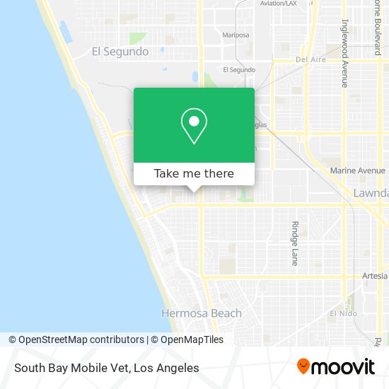 Mapa de South Bay Mobile Vet