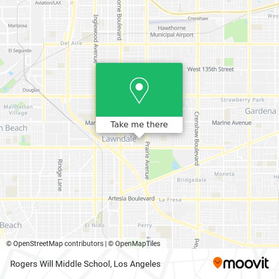 Rogers Will Middle School map