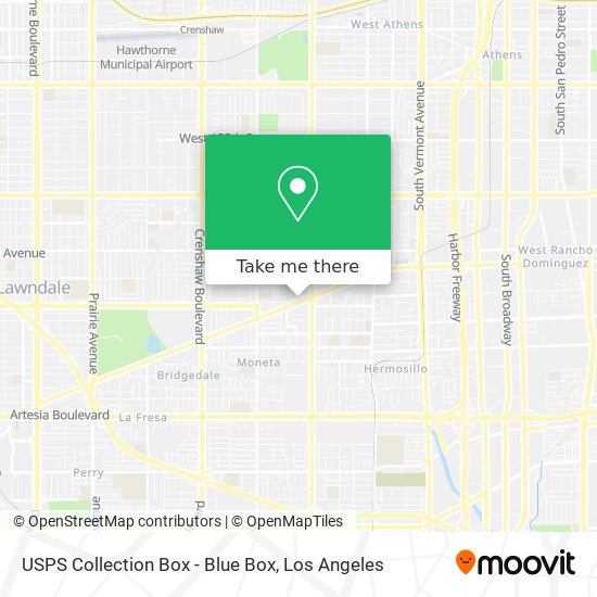 Mapa de USPS Collection Box - Blue Box