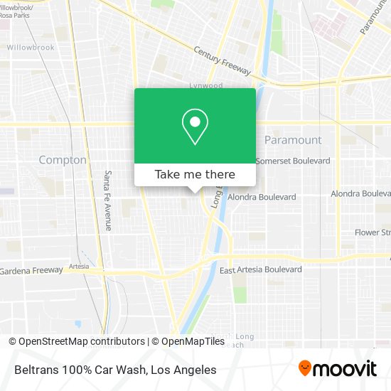 Beltrans 100% Car Wash map