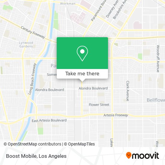 Mapa de Boost Mobile