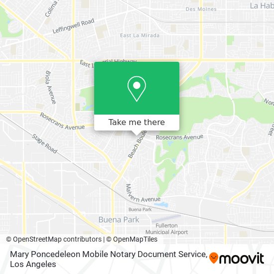 Mapa de Mary Poncedeleon Mobile Notary Document Service