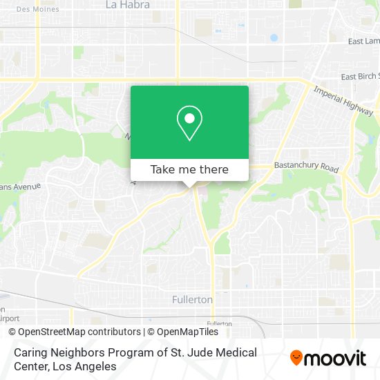 Mapa de Caring Neighbors Program of St. Jude Medical Center