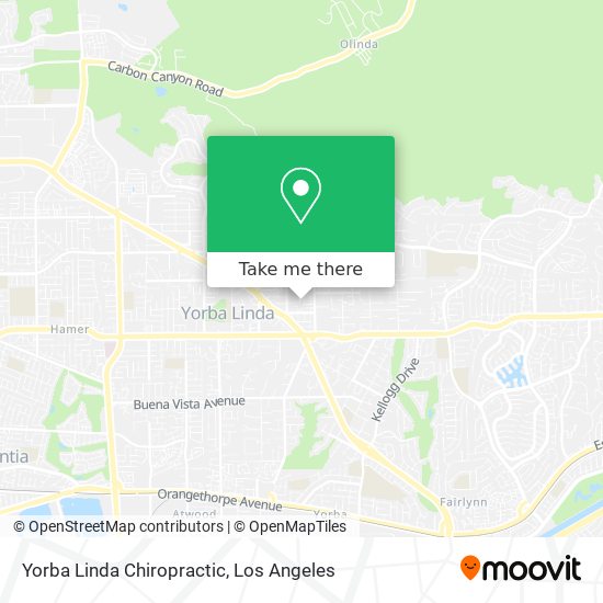 Yorba Linda Chiropractic map