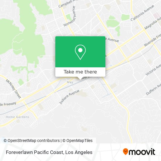 Foreverlawn Pacific Coast map