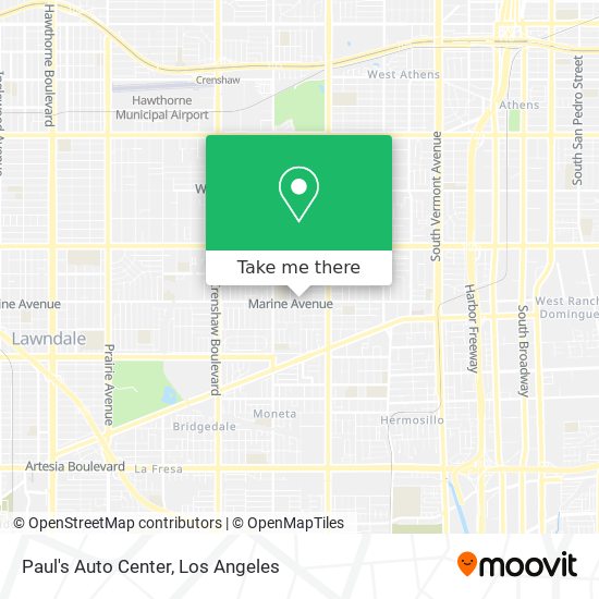 Paul's Auto Center map