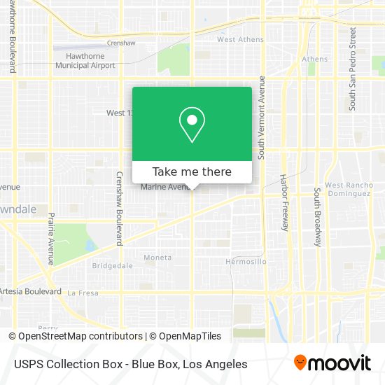 Mapa de USPS Collection Box - Blue Box