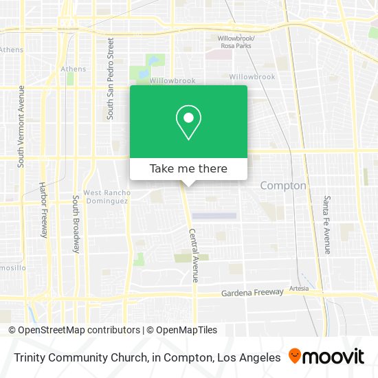 Trinity Community Church, in Compton map