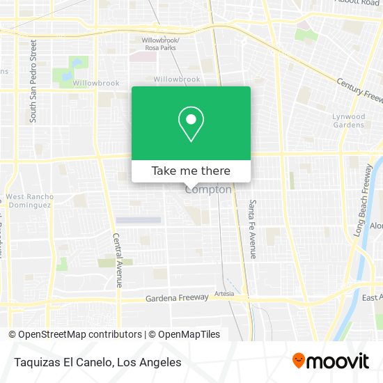 Taquizas El Canelo map