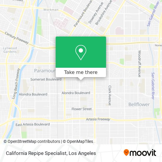 California Repipe Specialist map